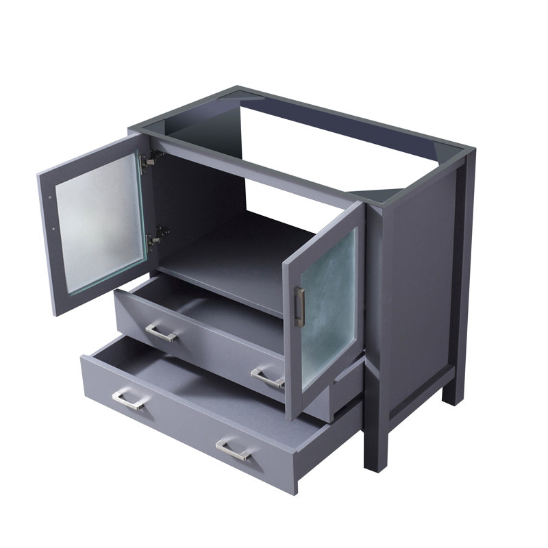 Volez 36 in W x 18.25 in D Dark Grey Single Bath Vanity