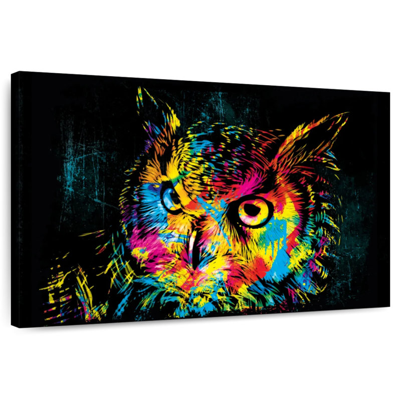 Chouette couleur chouette, H 30 po x l 45 po