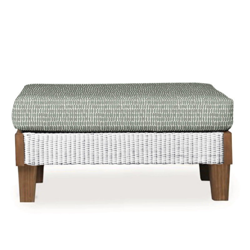 Catalina Outdoor Ottoman, Demo Stone, White