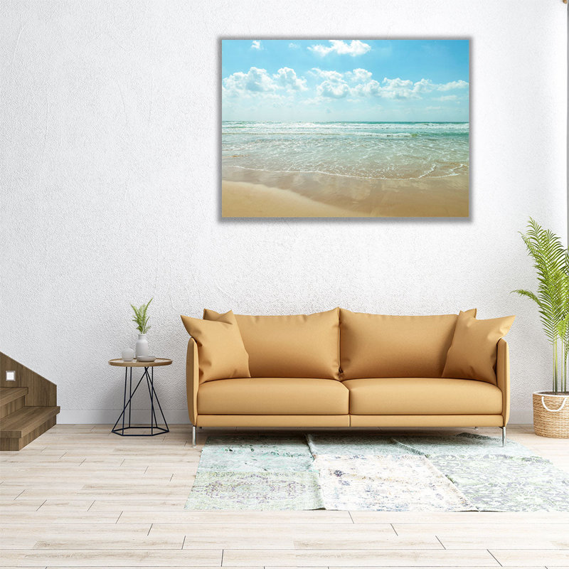 «Beautiful Beach with Cloudscape», reproduction d'art sur toile, H 18 po x l 24 po