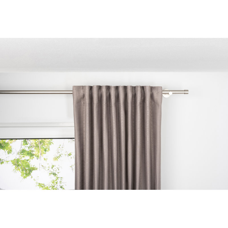 Save Tab Top Semi Sheer Curtain, Taupe, 300 W x 135 D cm