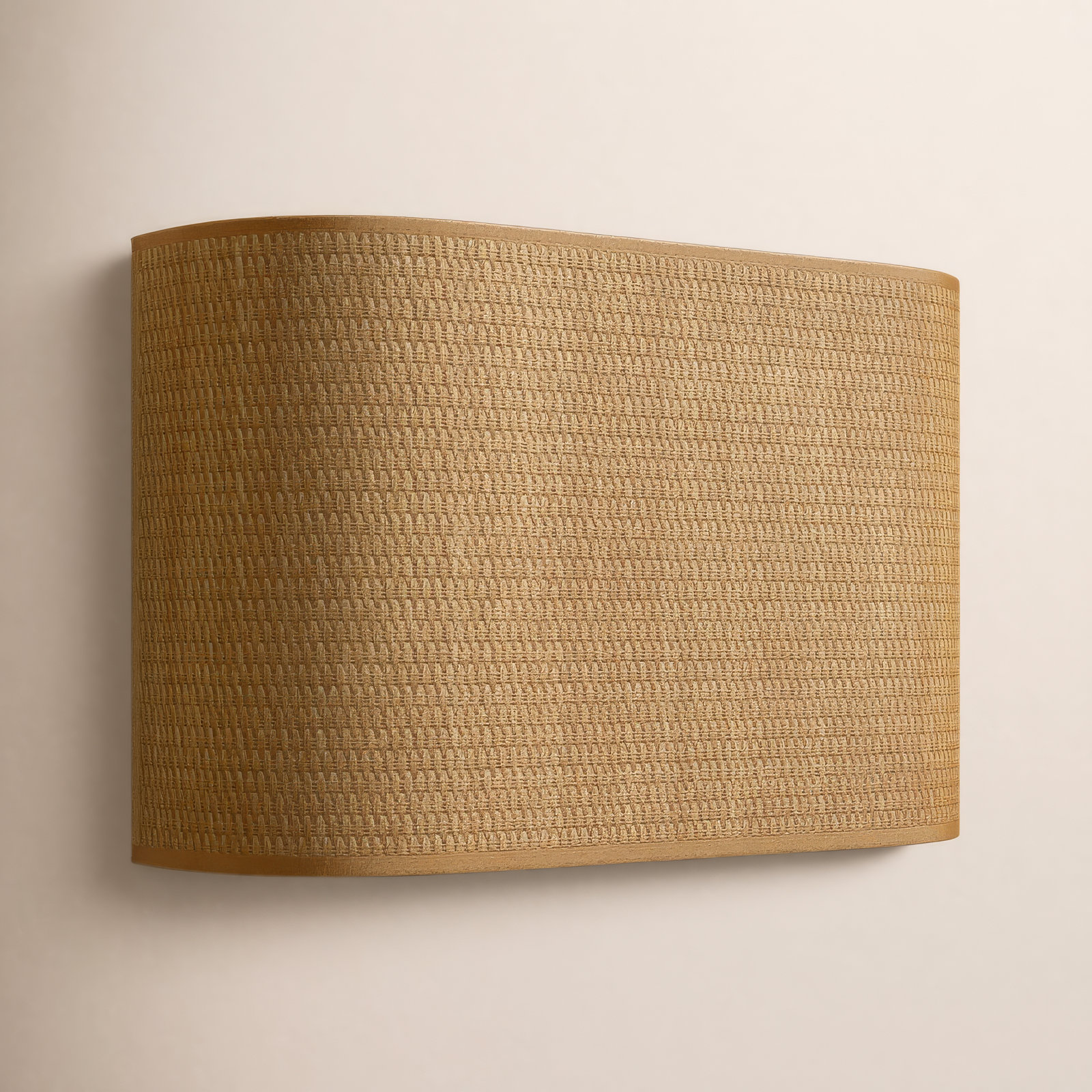 Cress Single Light Flush Mount Sconce, Grasscloth