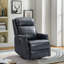 Fauteuil inclinable manuel pivotant en cuir véritable Caseville-147849049
