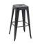 Ensemble de 2 tabourets de comptoir en métal noir mat, tabourets de bar sans dossier de 30 pouces pour la salle à manger-130174409