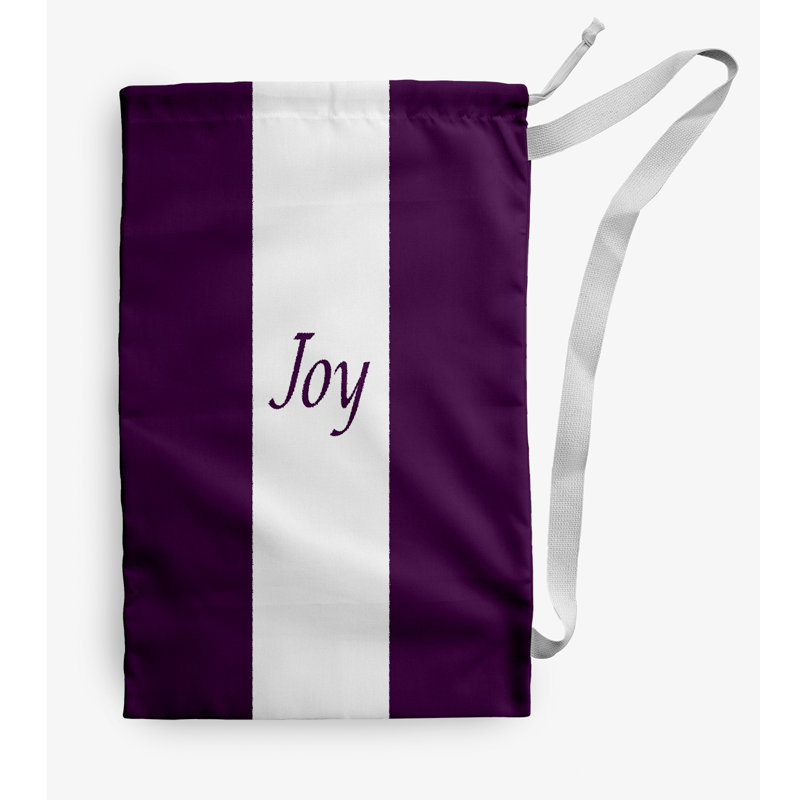Fabric Laundry Bag with Handles, Medium (36" H x 28" W), Purple