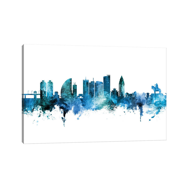 Ulaanbaatar Mongolia Skyline by Michael Tompsett - Wrapped Canvas Gallery-Wrapped Canvas Giclée