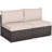 Howells 2 Pieces Patio Rattan Armless Sofa Set with Cushions-1328439377