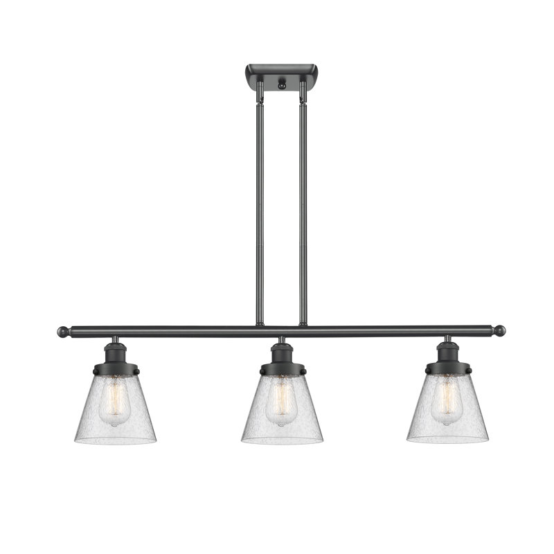 Wilmoth 3 - Light Kitchen Island Pendant, Matte Black, Seedy, LED
