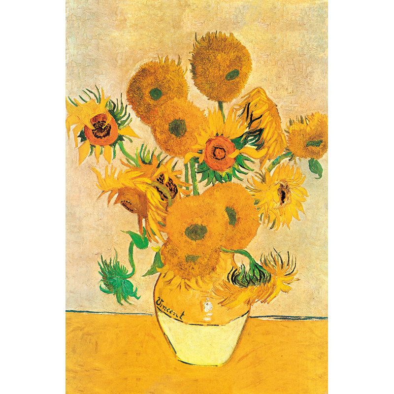 «Vase with Sunflowers» par Van Gogh, reproduction d'art sur toile tendue, H 24 po x l 16 po x P 1,5 po