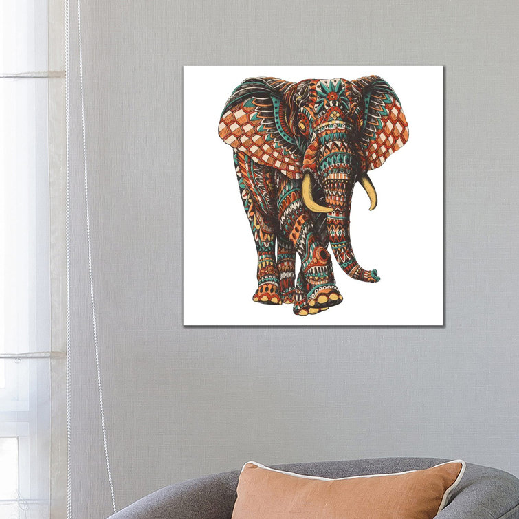Ornate Elephant III In Color I by Bioworkz - Print on Canvas