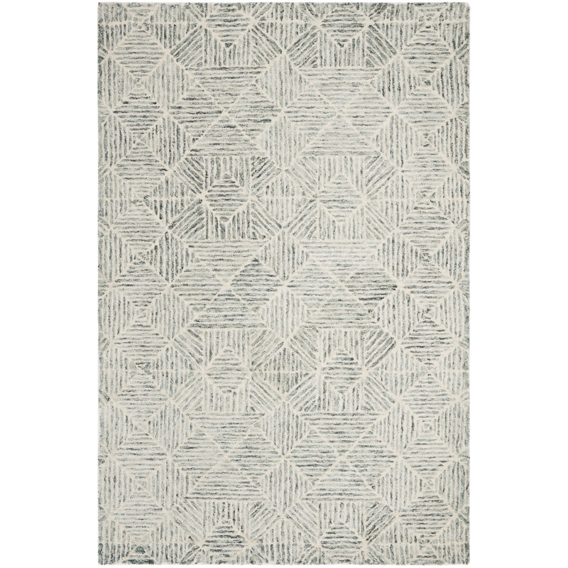 Geometric Hand Woven Area Rug, Rectangle 122 x 183cm
