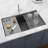 Ruvati 33-inch Undermount Workstation Granite Composite Quartz Kitchen Sink Urban Gray --63646563