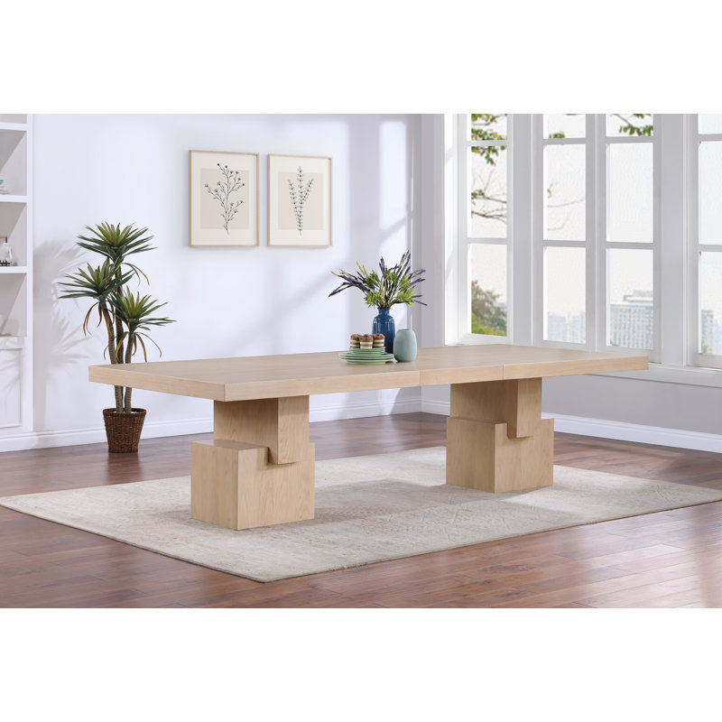 Table de salle à manger rectangulaire L 96 po x l 48 po Anzio, Chêne