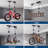 Bicycle Hoist 1-Pack, Garage Storage Bike Lift 100lb, Rubber Coated Hooks, Safe Lock