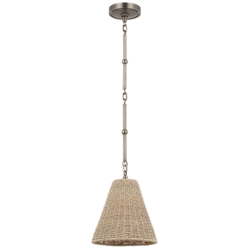 Goodman Pendant by Thomas O'Brien, Bronze/Hand Rubbed Antique Brass, Ash, 10.5" H x 9.5" W x 9.5" D