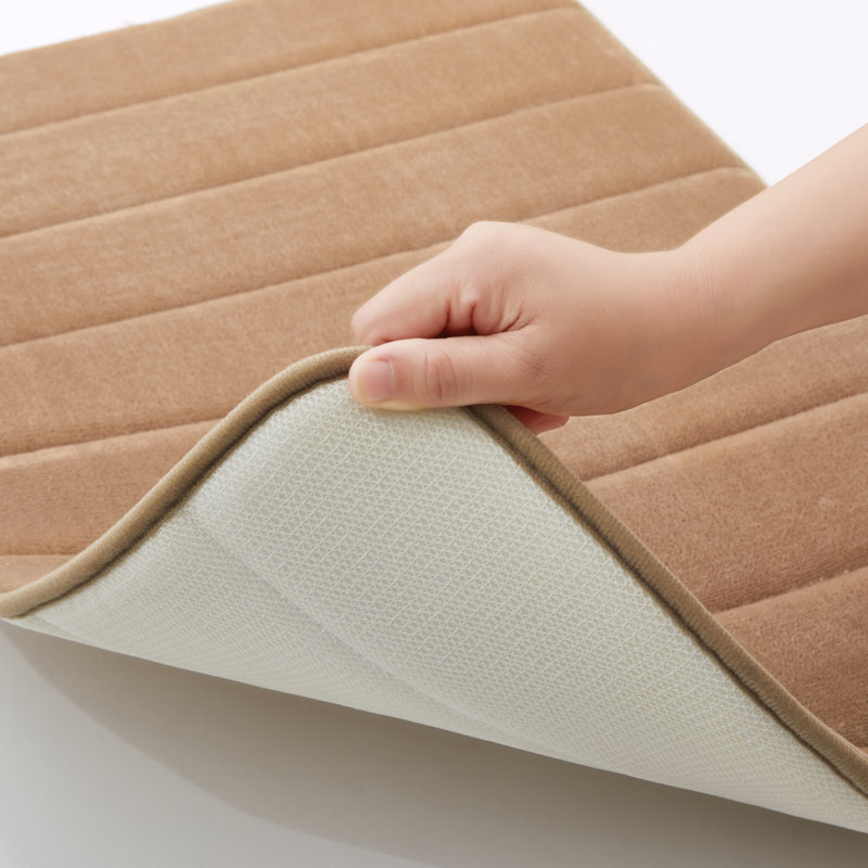 Nasier Memory Foam Non-Slip Bath Mat, Beige, 50x80
