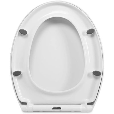 Soft Close Oval Toilet Seat - White