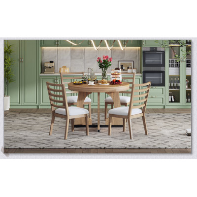 5-Piece Dining Table Set with Round Design