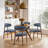 Vannie Upholstered Solid Wood Dining Chair Side Chair-740472939