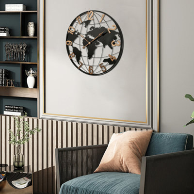 Large Metal Wall Clock