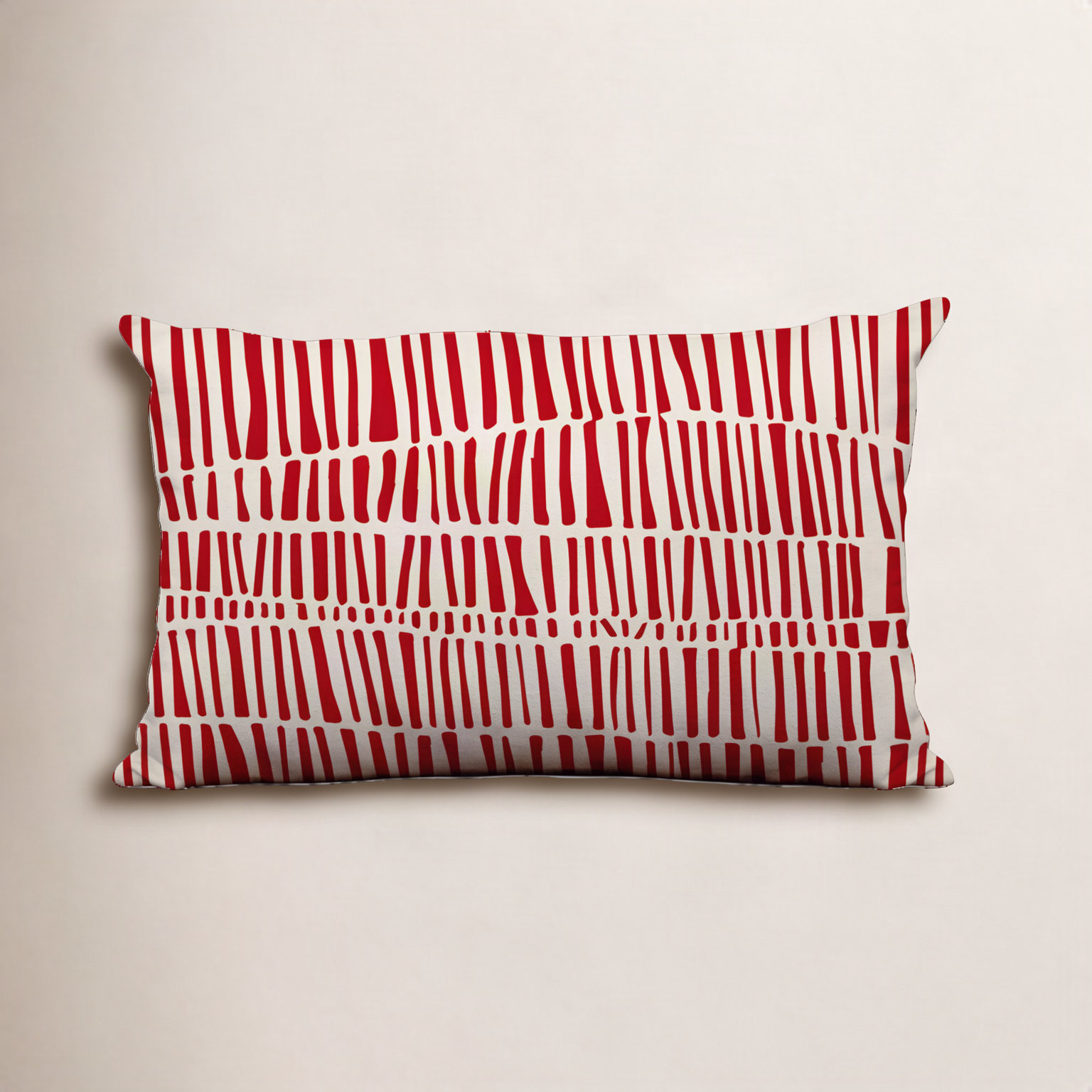 Ikom Lumbar Pillow, 14"H x 20"W, Red