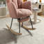 Chaise berçante en tissu avec repose-pieds Teddy-2015712031