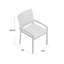 Chaise de patio empilable avec coussin Alyisa