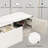 79 Inch White And Silver TV Stand Entertainment Center With Drawers And Door Cabinet-359124452