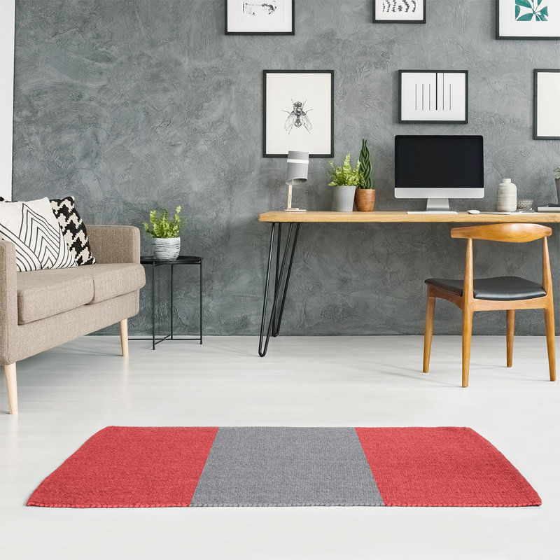 Tapis rouge à rayures de hockey national, Rectangle 4 pi x 6 pi