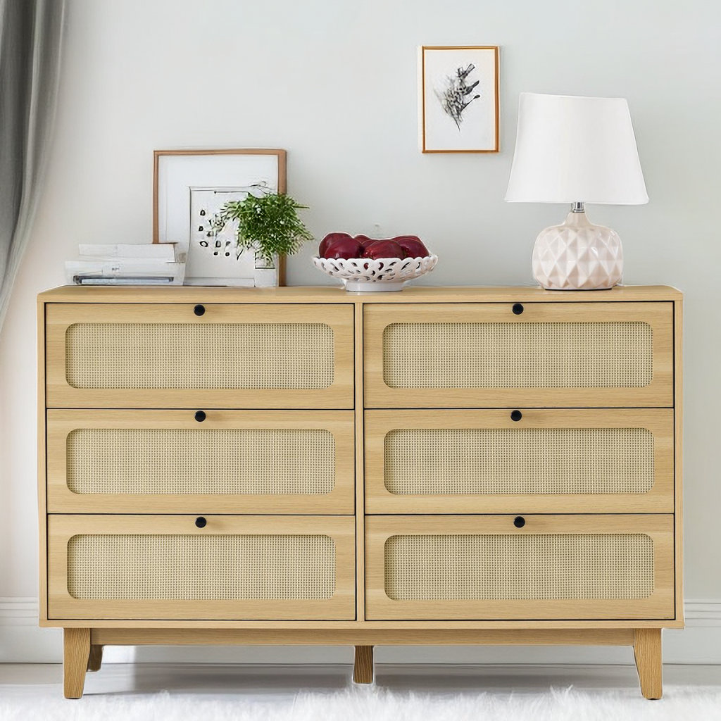 Bay Isle Home™ Arjune 52'' Wide 6 - Drawer Rattan Dresser & Reviews - Wayfair Canada