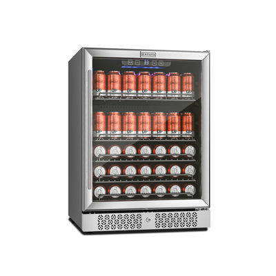 24 In. Stainless Steel Beverage Cooler - 140-can Capacity, Built-in/freestanding, Digital Control, Etl Certified
