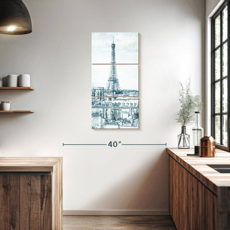 Retro Eiffel Tower, 38" H x 18" W