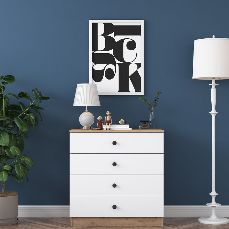 Dresser, Walnut/White