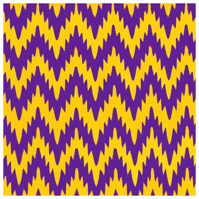 Coussins décoratifs mauves à chevrons jaunes, 18 x 18 pouces