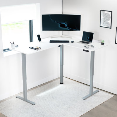 VIVO Electric Corner Desk, L-Shaped Workstation