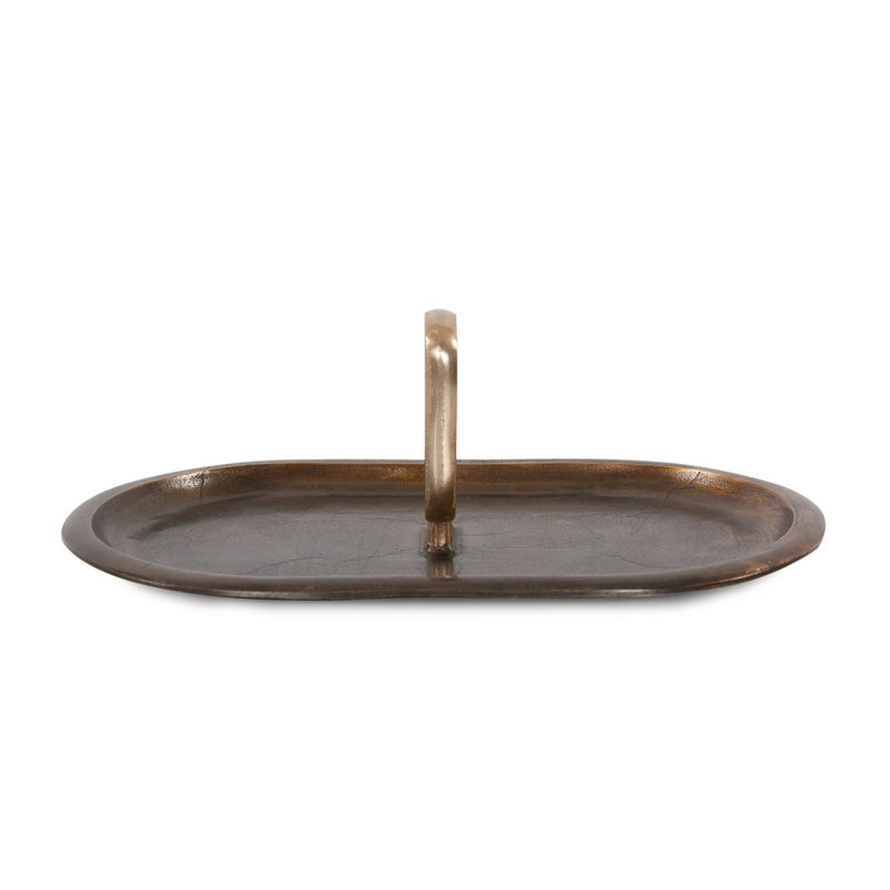 Golden Ore Oval Tray with Handle