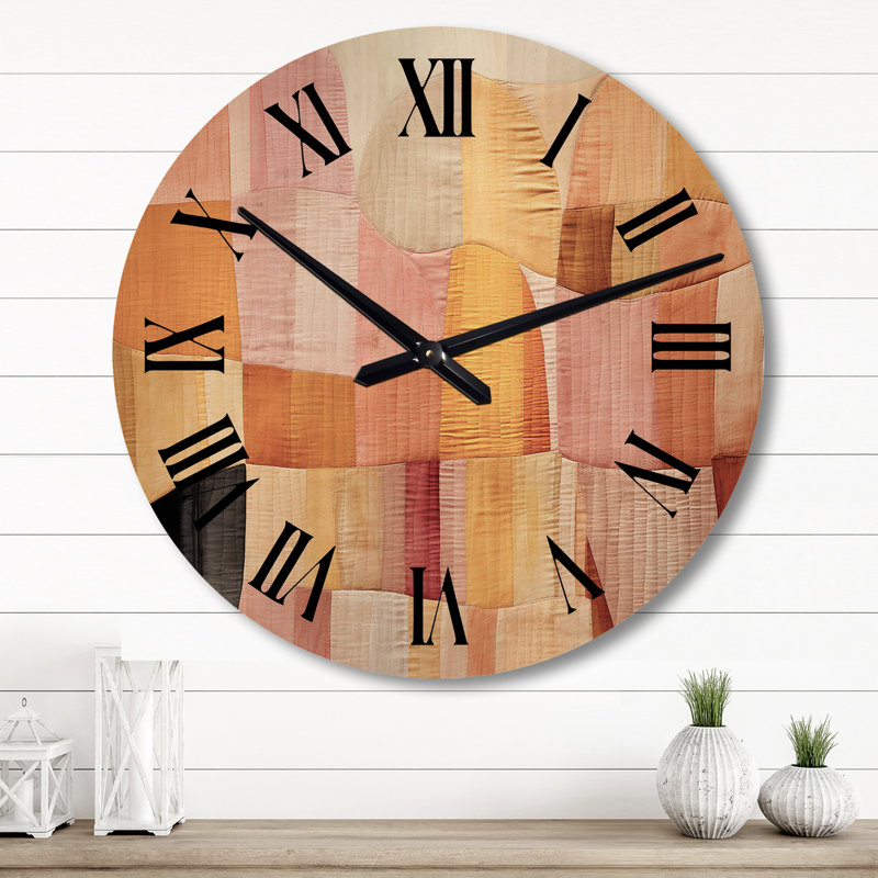 Horloge murale en bois massif Thomaston, Grand