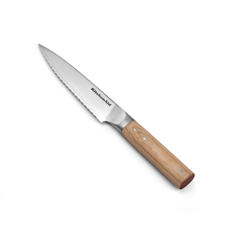 Couteau utilitaire dentelé Kitchenaid Premium Damas, 5,5 po