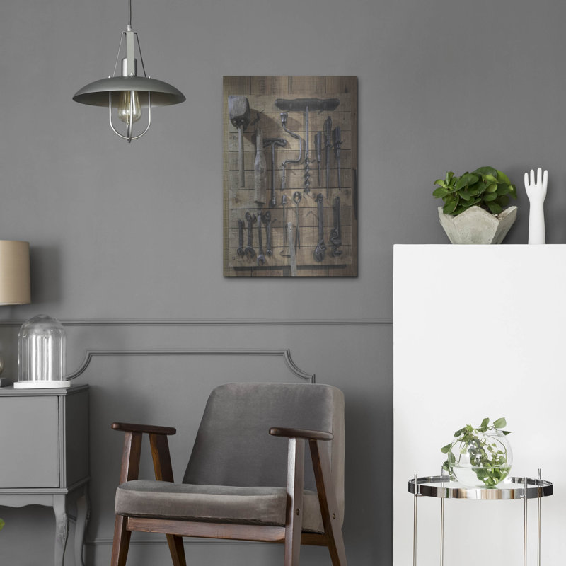  «Outils» par Decent Exposures, art mural en métal, 16 po x 24 po, H 24 po x l 16 po