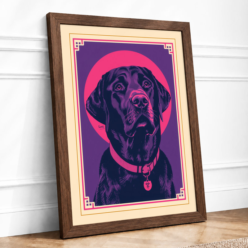 Dignified Halo Retro - Framed Print, A4 - 29.7 x 21.0 cm, Walnut