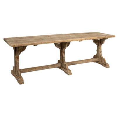 Reclaimed Pine Wood Table with Trussel