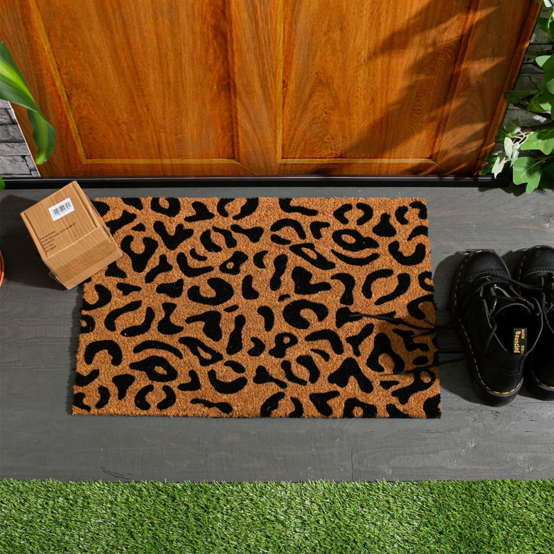 Nicola Spring - Coir Door Mat - 60 x 40cm - Leopard