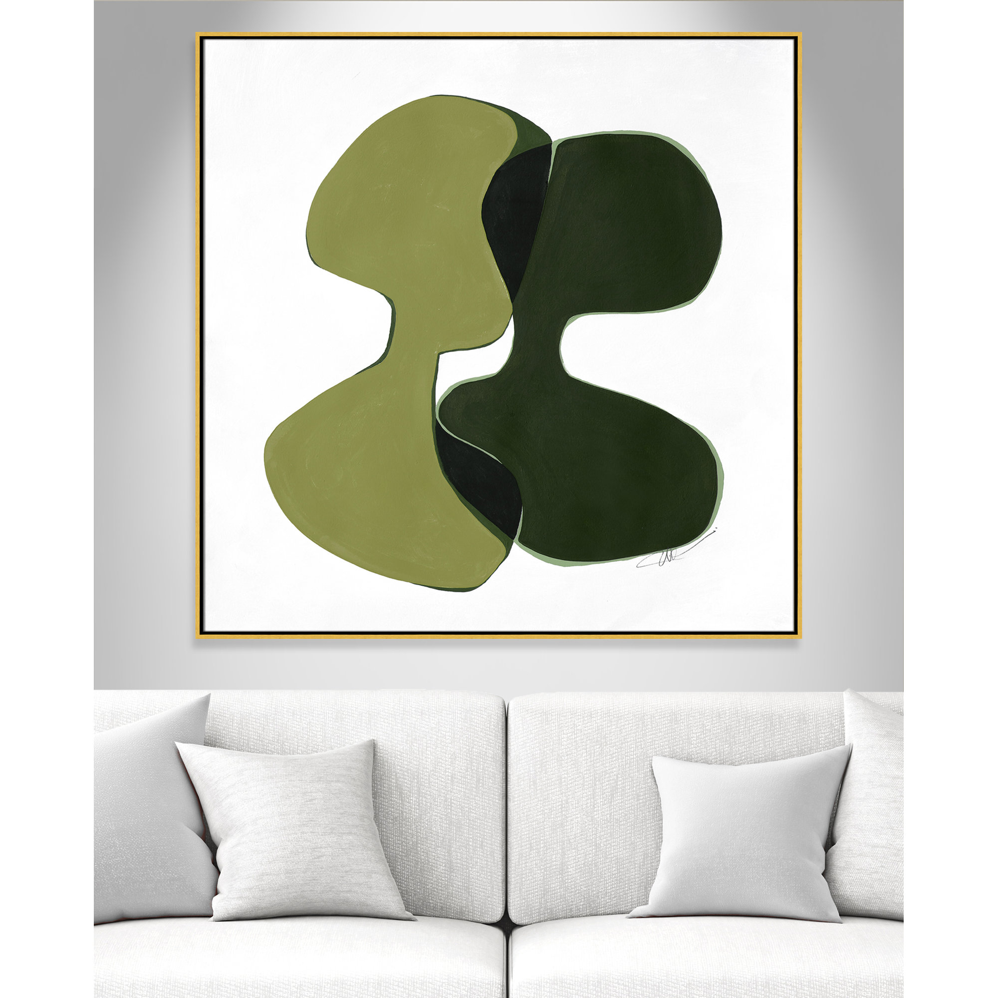 Unity I Print by , 46.5" H x 46.5" W, Gold