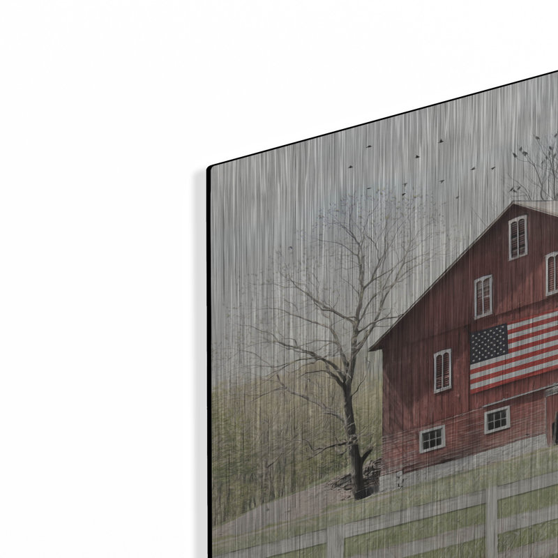 «Patriotic Barn» par Lori Deiter, H 16 po x l 24 po