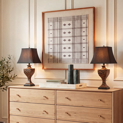 Ensemble de lampe de table 32,5" zèbre Baier