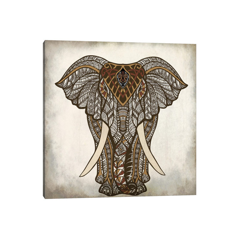 Mandala Elephant by Kimberly Allen - Wrapped Canvas Print, 45.72 cm H x 45.72 cm W x 3.175 cm D