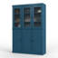 Vaisselier 100% bois massif 48,5 po avec verre givré, portes solides, 2 tiroirs et tablettes réglables-390565875