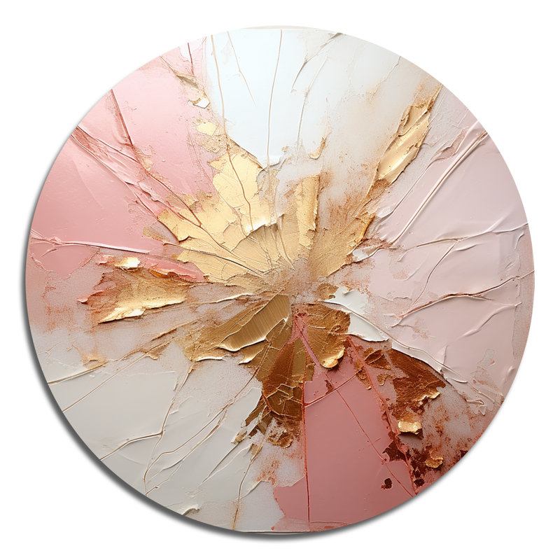 Driffield - Art abstrait rond en métal, H 16 po x l 16 po