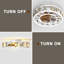 Ventilateur de plafond en cage avec lumières, télécommande, ventilateurs de plafond modernes semi-encastrés, pales réversibles à 6 vitesses, 4 ampoules DEL incluses-546137687
