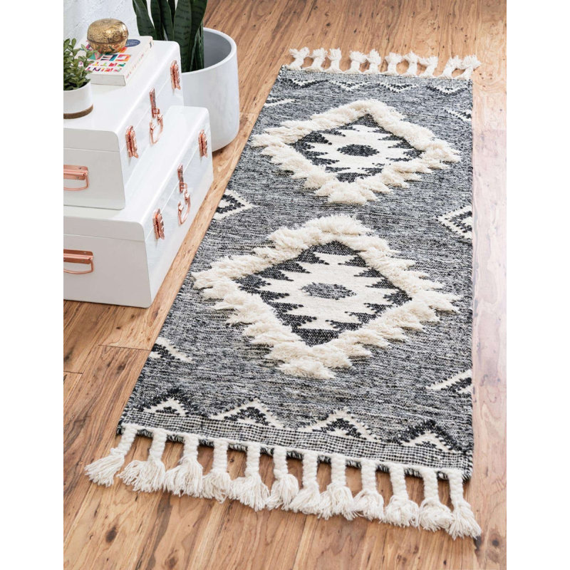 Alenah Wool Southwestern Indoor Rug, Runner 2'2" x 8'2"